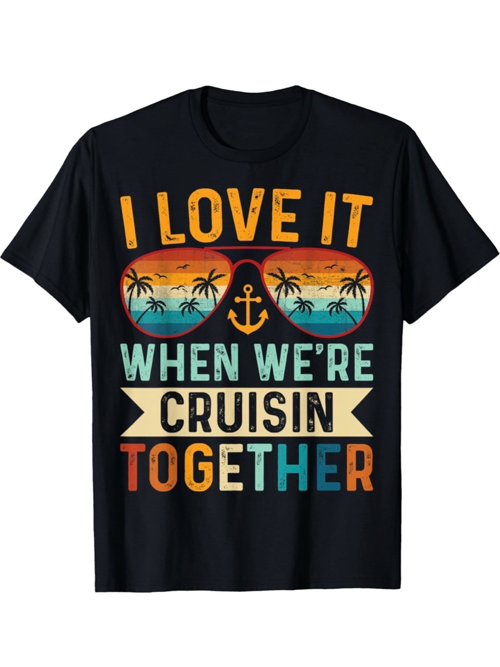 0207: I Love It When We're Cruisin' Together Graphic Tee - Black